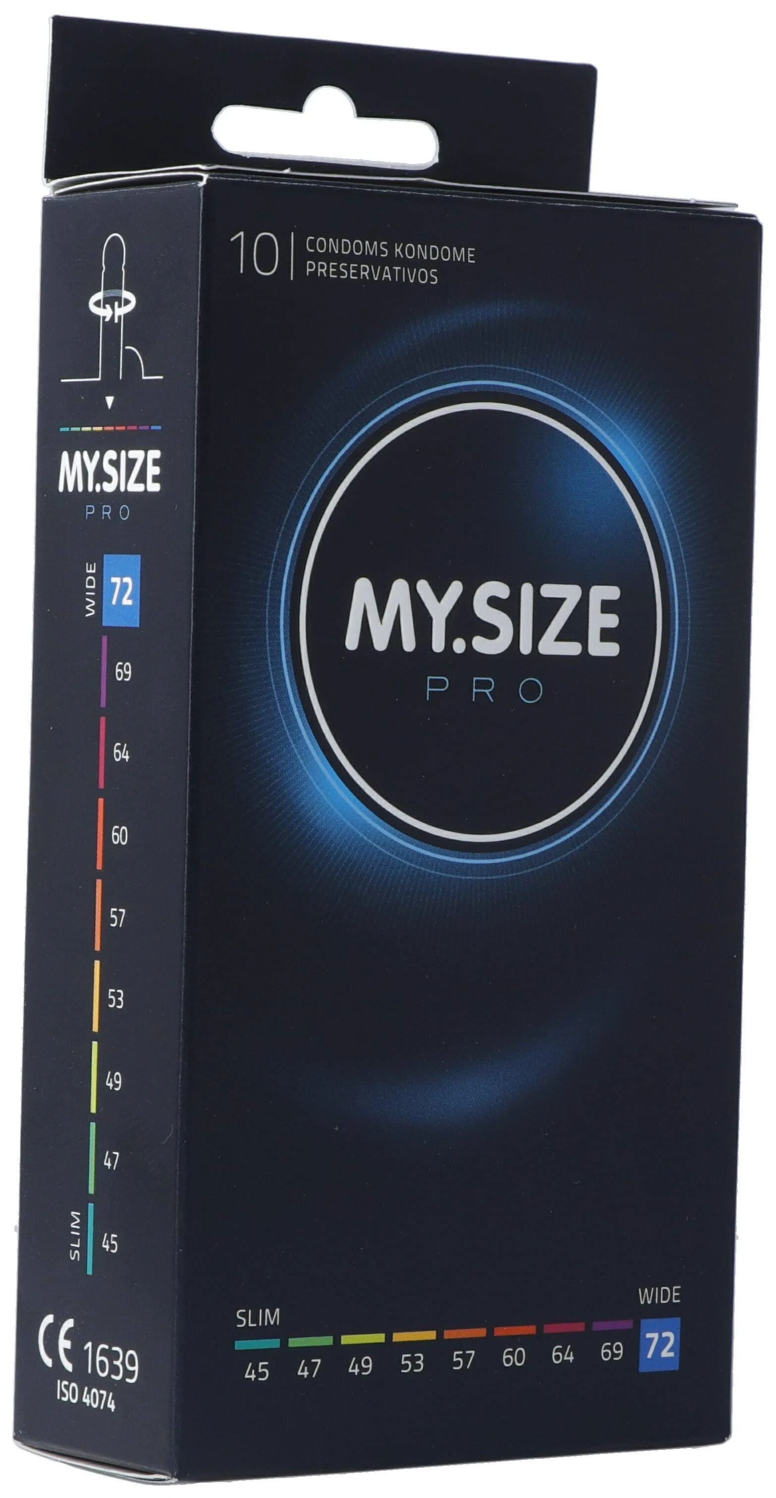 My Size PRO Condoms 72 mm Width XXL Box 10 PCS