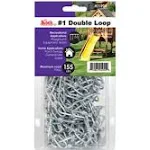 Koch A15922 Double Loop Chain, 2/0 X 20 Ft, 255 Lb, 2/0, Zinc Plated