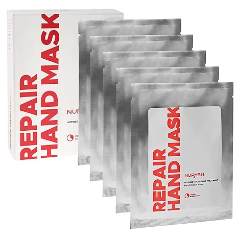 NURYSH Repair Hand Mask, Intense Nourishing Treatment, 5 Pair Hand Cream Gloves