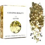 24K Gold Chunky Glitter Karizma Beauty 10g Festival Glitter Cosmetic Face Body ...