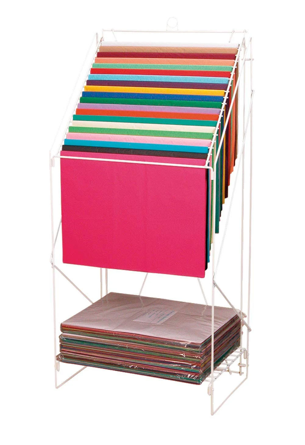 Tissue Paper Rack - White Wire - Floor Standing (23" W x 15D x 49" H)