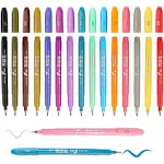 Felt Tip Pens, 15pcs Calligraphy pen Assorted Colors Sign Brush Pen Art Brush...