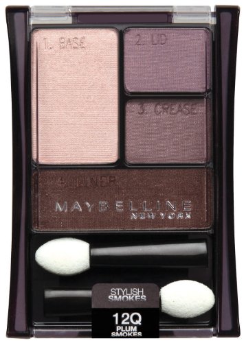 Maybelline New York Expert Wear Eyeshadow Quads, 12Q Plum Smokes Stylish Smokes, 0.17 Ounce