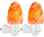 Spantik 2 Pack Himalayan Salt Lamp Night Light Salt Rock Hand Carved Natural Pink Salt