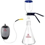 1000ml Glass Vacuum Suction Filter, Lab Vacuum Filtration Distillation Appara...