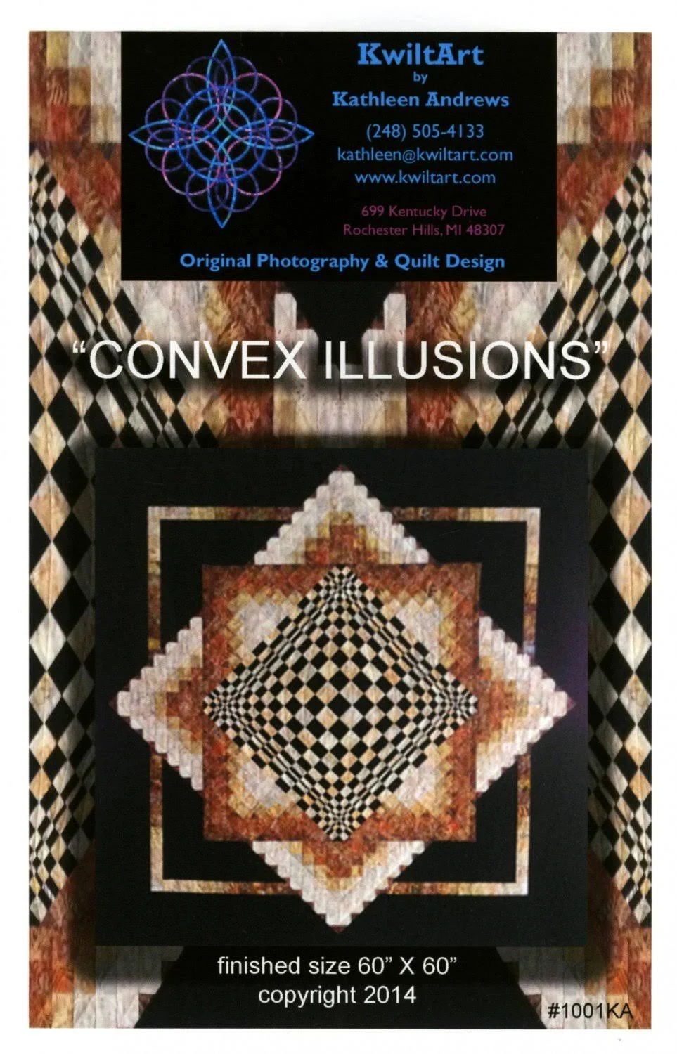 Convex Illusions Quilt Pattern ~ Kwilt Art Kathleen Andrews