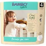 Bambo Nature Overnight Diapers, Size 4 24 Count