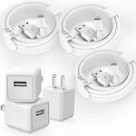 iPhone Charger, 3Pack iPhone Charging 【Apple MFi Certified】 iPhone Charger Block ...