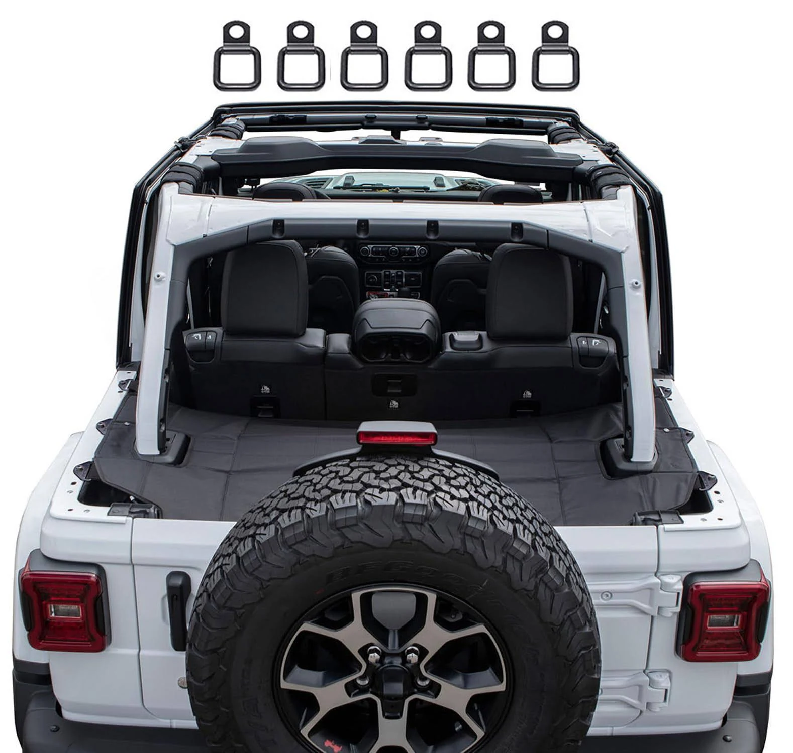 GPCA - Cargo Cover LITE Under Hardtop Easy-to-Install Heavy-Duty Trunk Cover for Wrangler JL 2018-2024, Patented Car Accessories for 4DR Sport, Sahara, Rubicon and Freedom Unlimited Models…