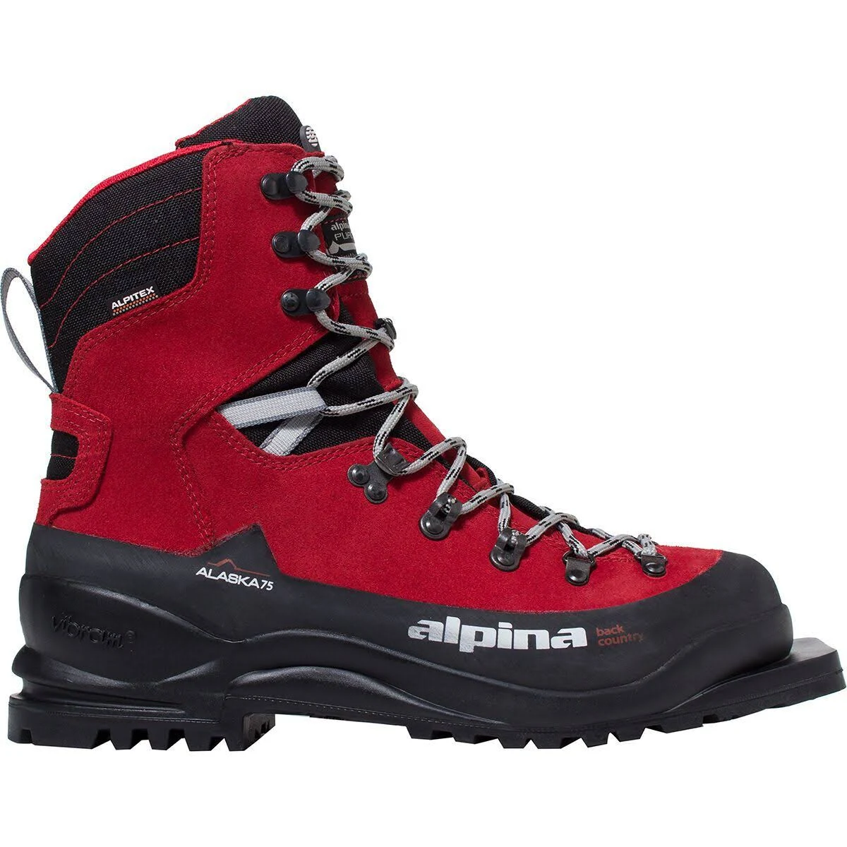 Alpina Sports Alaska 75 Leather 3 Pin 75 mm Backcountry Cross Country Nordic Ski Boots