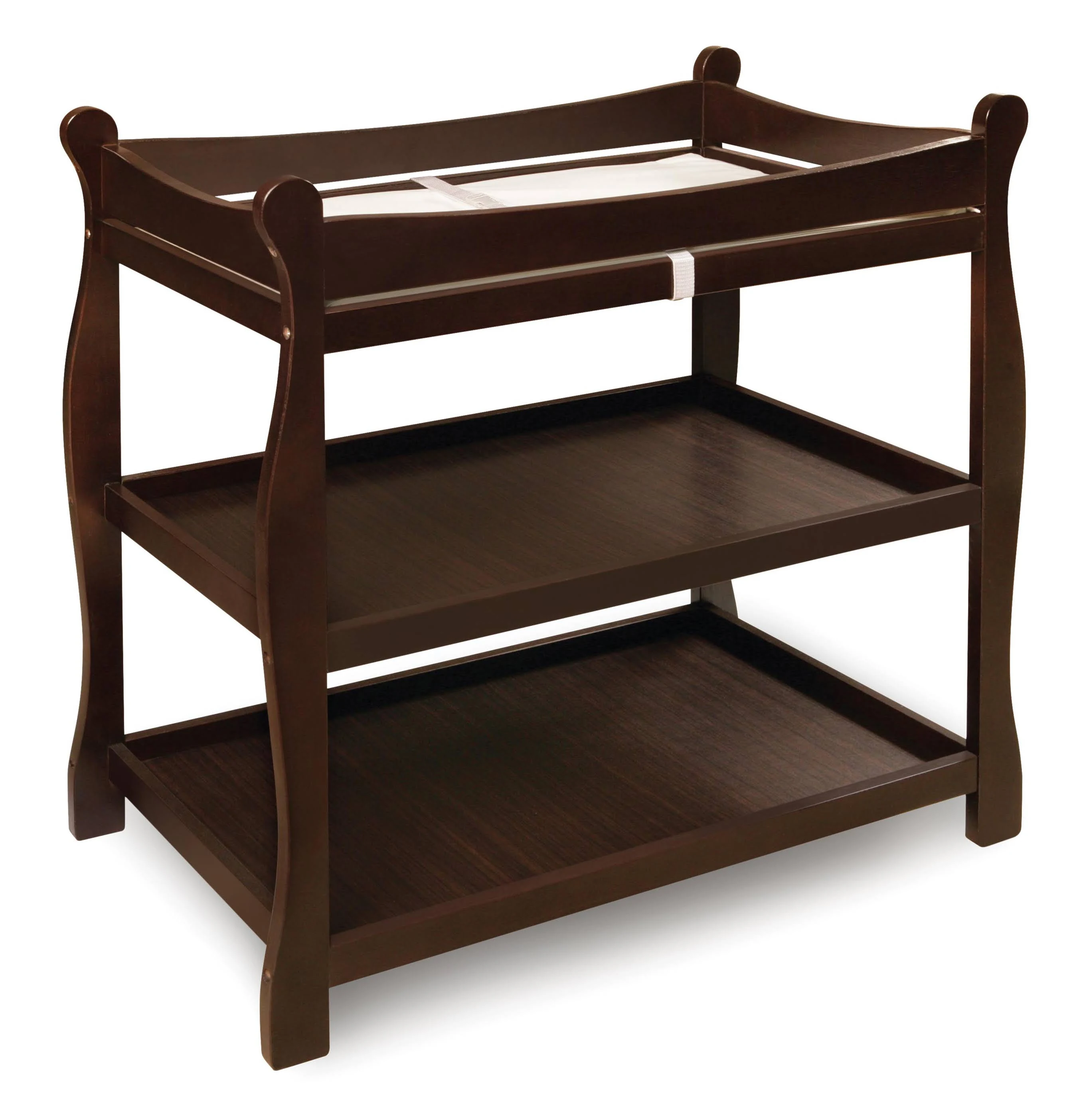 Sleigh Style Changing Table-Espresso