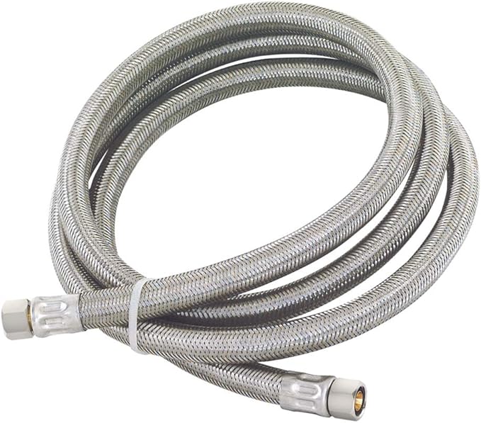 Eastman 48082 Braided Stainless Steel Faucet Connector, 3/8 inch Comp, 96 inch