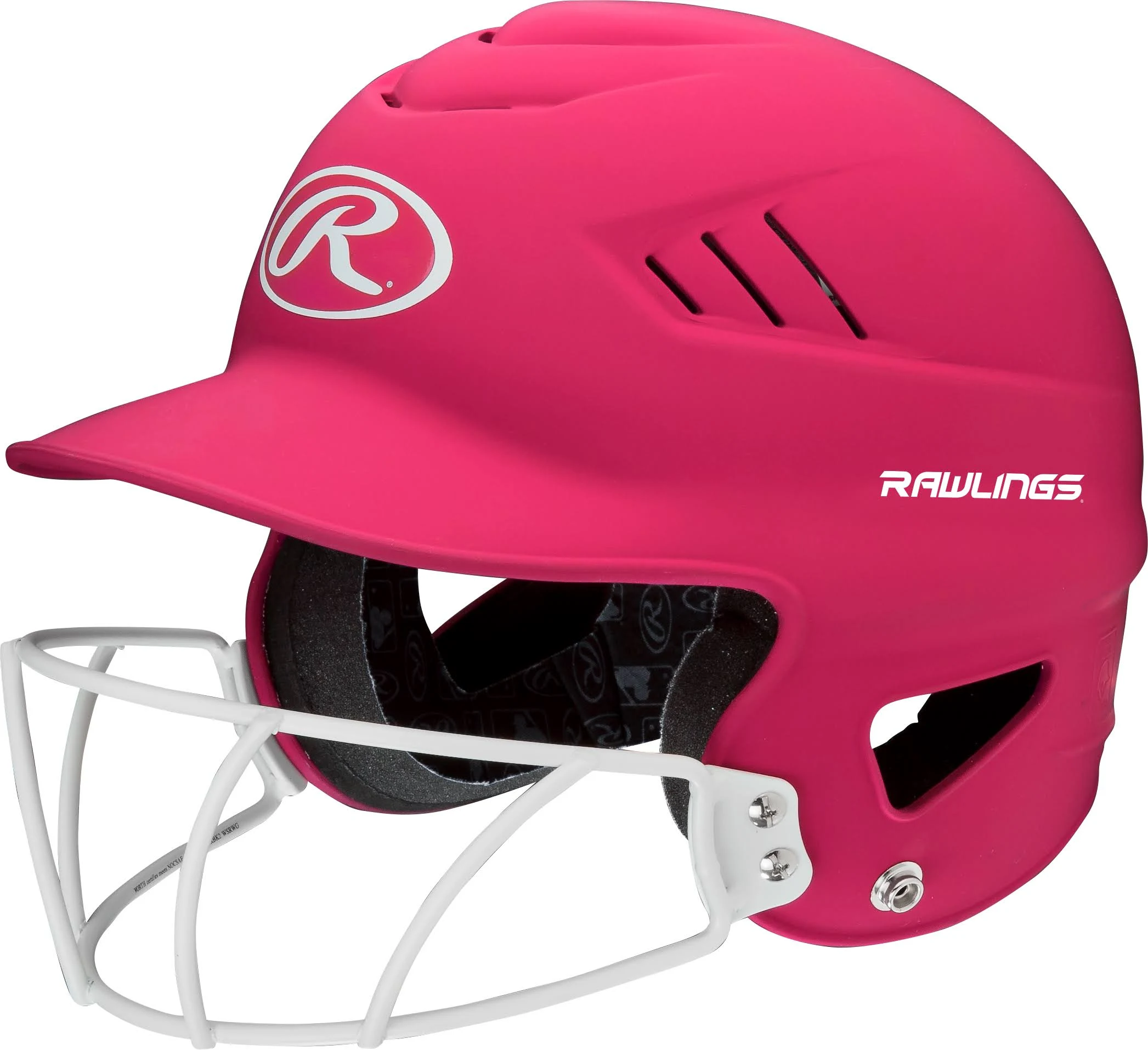 Rawlings Coolflo Highlighter Softball Helmet Pink