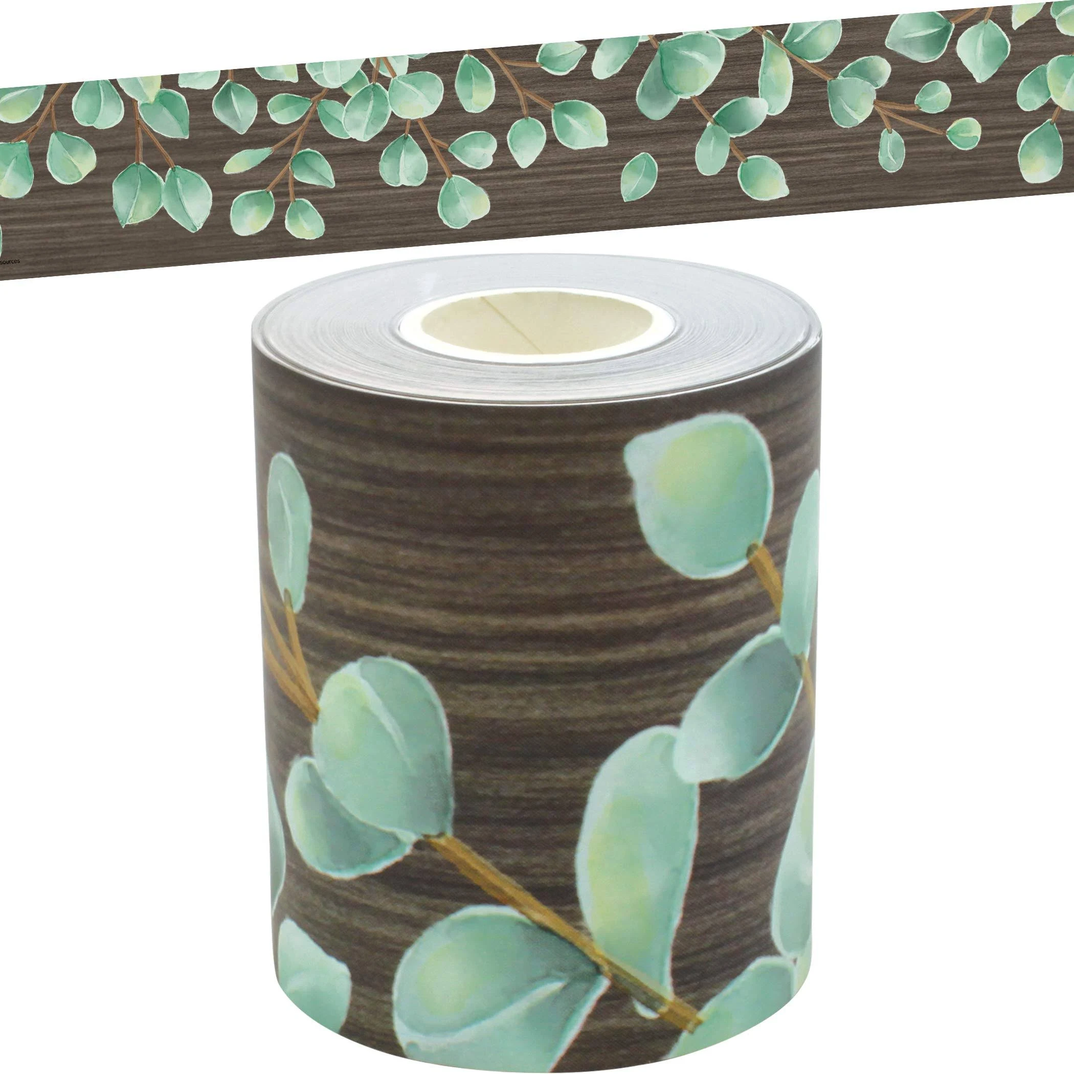 Teacher Created Resources Eucalyptus Straight Rolled Border Trim, 50 Feet