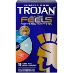 Trojan All The Feels Condoms, Lubricated - 10 condoms