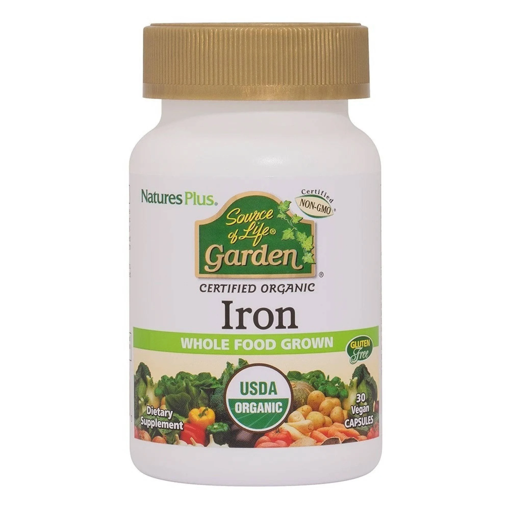 Nature's Plus Source of Life Garden Iron 30 Vegan Capsules