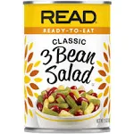 READ 3 Bean Salad | Classic Three Bean Salad | Tangy Sweet & Delicious | Cut Green Beans | Cut Wax Beans | Kidney Beans | Sugar, Vinegar, Onion, Bell Peppers & Seasoning | 15 oz. Can (Pack of 12)