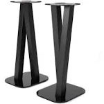 EXIMUS One Pair Fixed Height Universal Speaker Floor Stands - Black - 600 Series