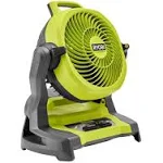 Ryobi ONE+ 18V Cordless 7-1/2 in. Bucket Top Misting Fan (Tool Only, Battery and Charger NOT Included), Yellow/Black, Medium, (PCL851B)