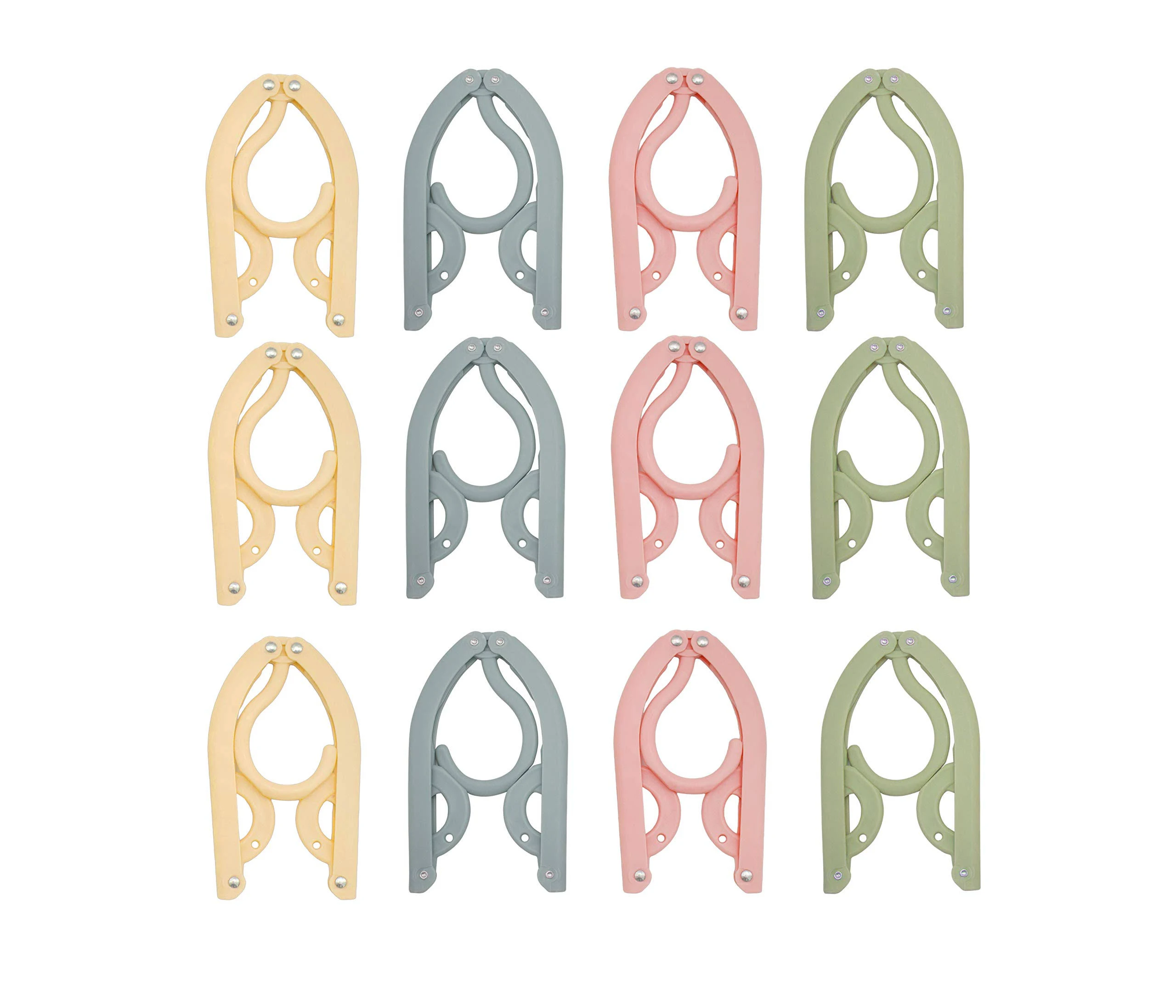 12 Pcs Portable Multifunctional Folding Clothes Hanger Travel and Business Enthusiasts are Used to fold Clothes Hanger