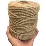 5mm Jute Twine, 328 Feet Braided Natural Jute Rope, Heavy Duty and Thick Twine Rope for DIY Artwork, Bundling, Home Decor, Gardening Applications