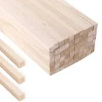 60pack 12โ€\x9d X 1/2โ€\x9d X 1/2โ€\x9d Square Wood Dowel Rods Hardwood Square Sticks F