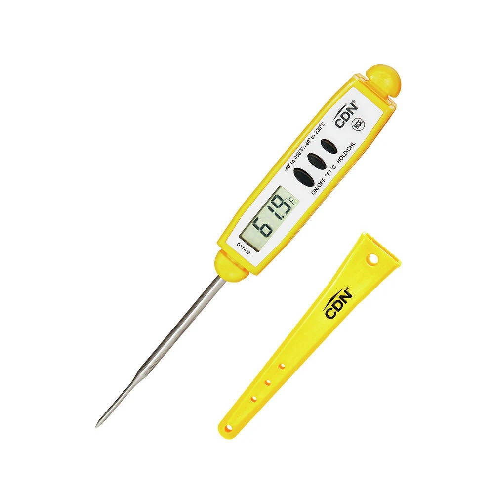 CDN DTT450 ProAccurate Thin Tip Yellow Thermometer w/ 6 Second Response