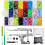 TmppDeco Plastic Snaps With Snap Pliers, 460 Sets 24-Colors Snap Buttons For Sewing, Snap Fasteners Kit For Sewing, Clothing, Crafting