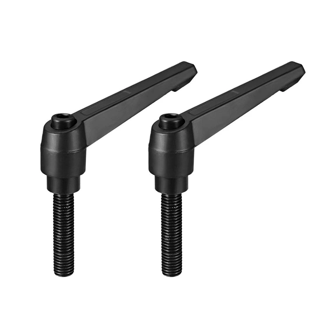 Uxcell M12 x 50mm Handle Adjustable Clamping Lever Thread Push Button Ratchet Male Threaded Stud Knobs Locking Rotating Screw Handles Quick Release