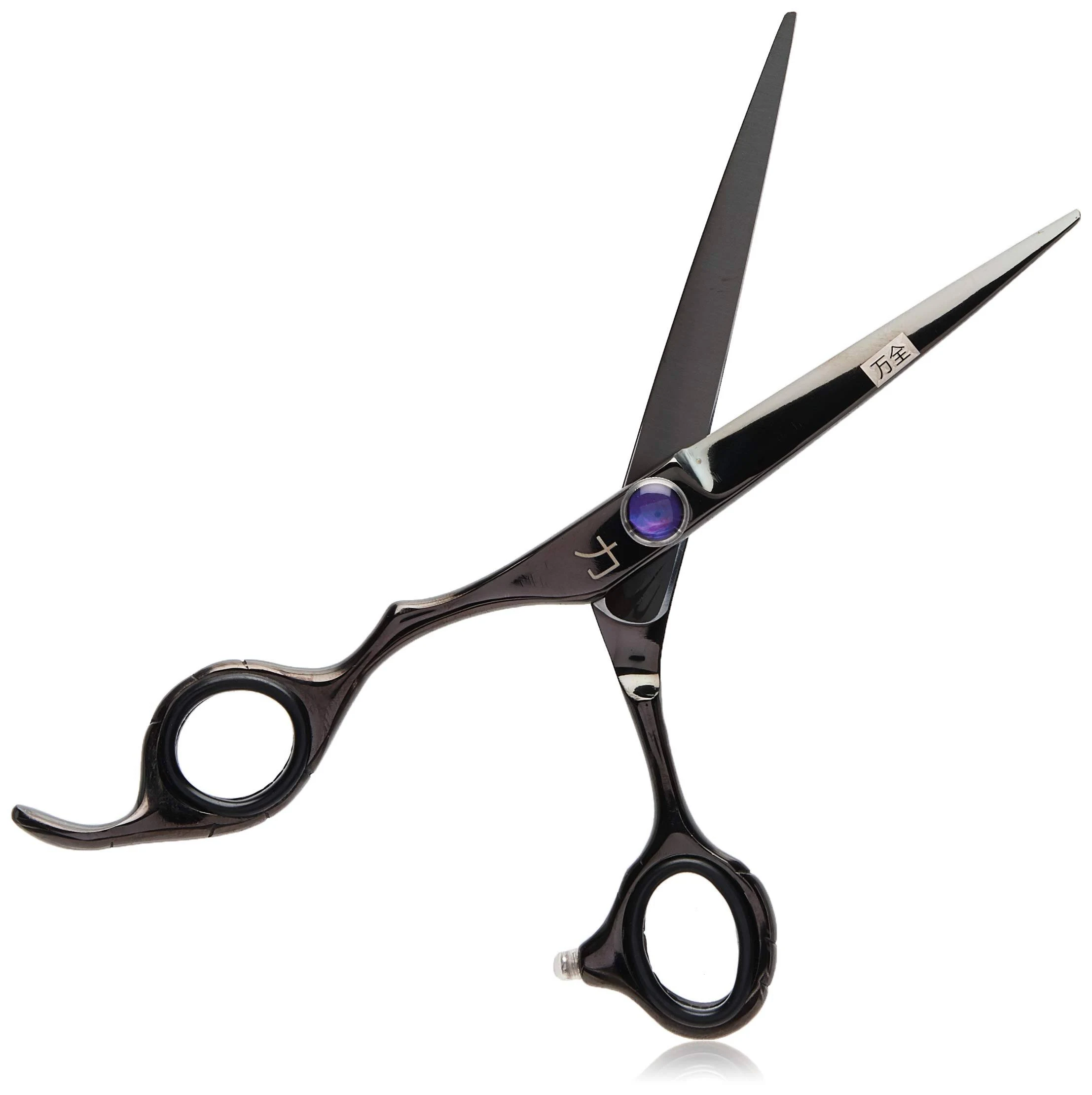 Japanese Stainless Steel Scissors True Left Handed Shear, Black Titanium, 6 Inch