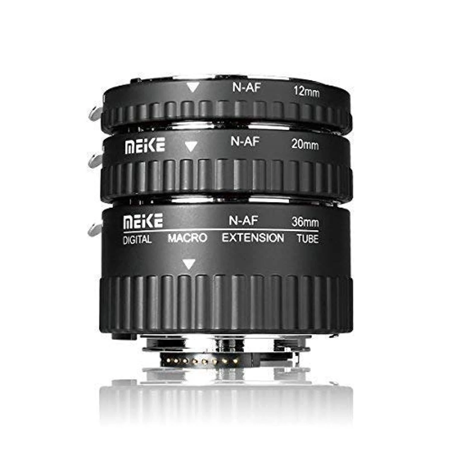 Meike MK-N-AF1-A Macro Extension Tube Adapter Set - Metal Version - For Nikon