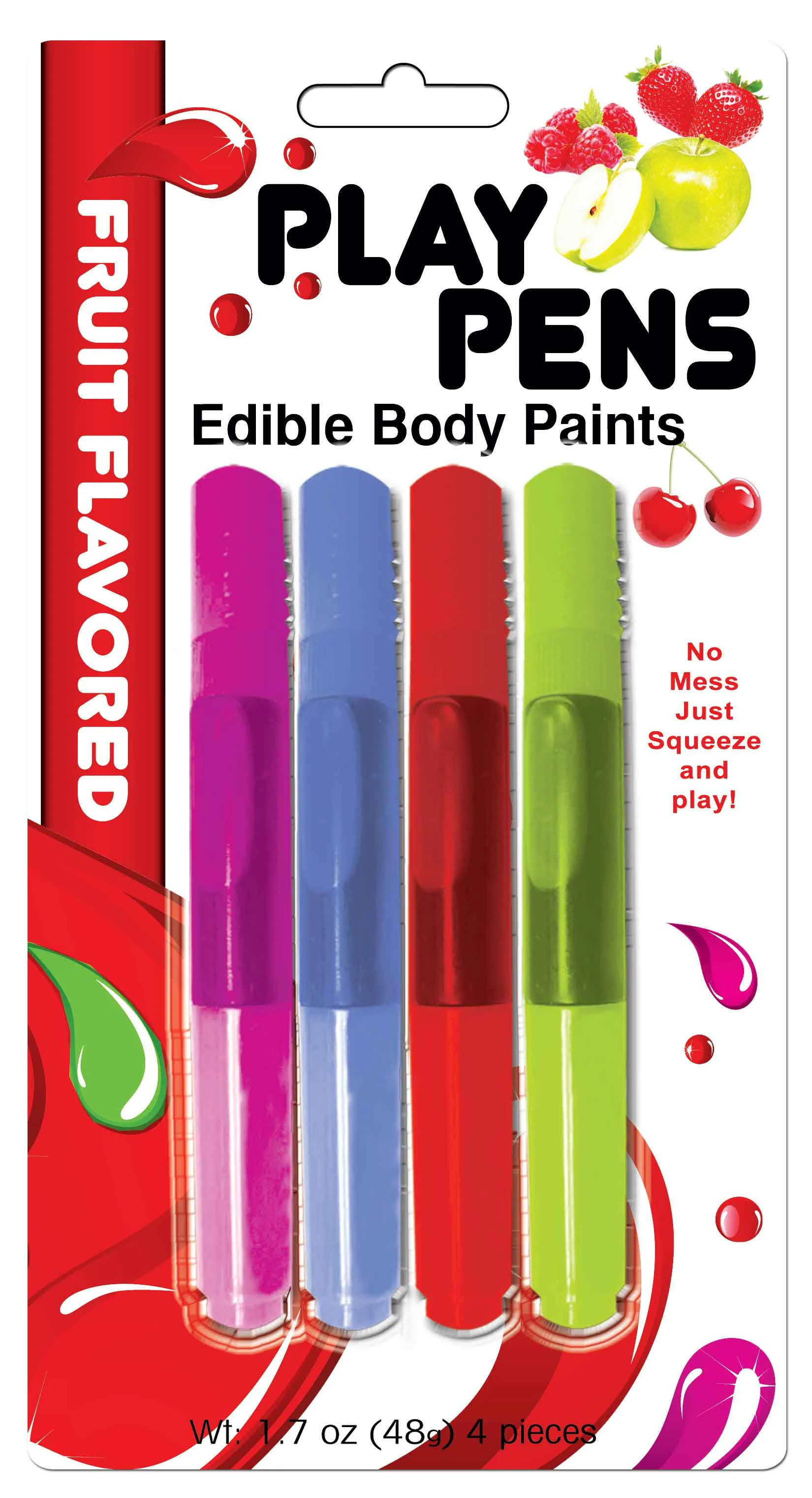 Hott Play Pens Edible Body Paints - 4 pack