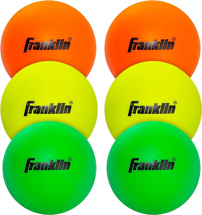 Franklin Sports Lacrosse Balls - Soft Rubber Lacrosse Balls for Kids - Perfect for Beginners & First Time Players - Softer & Smaller Construction than Regulation Balls - Bright Colors