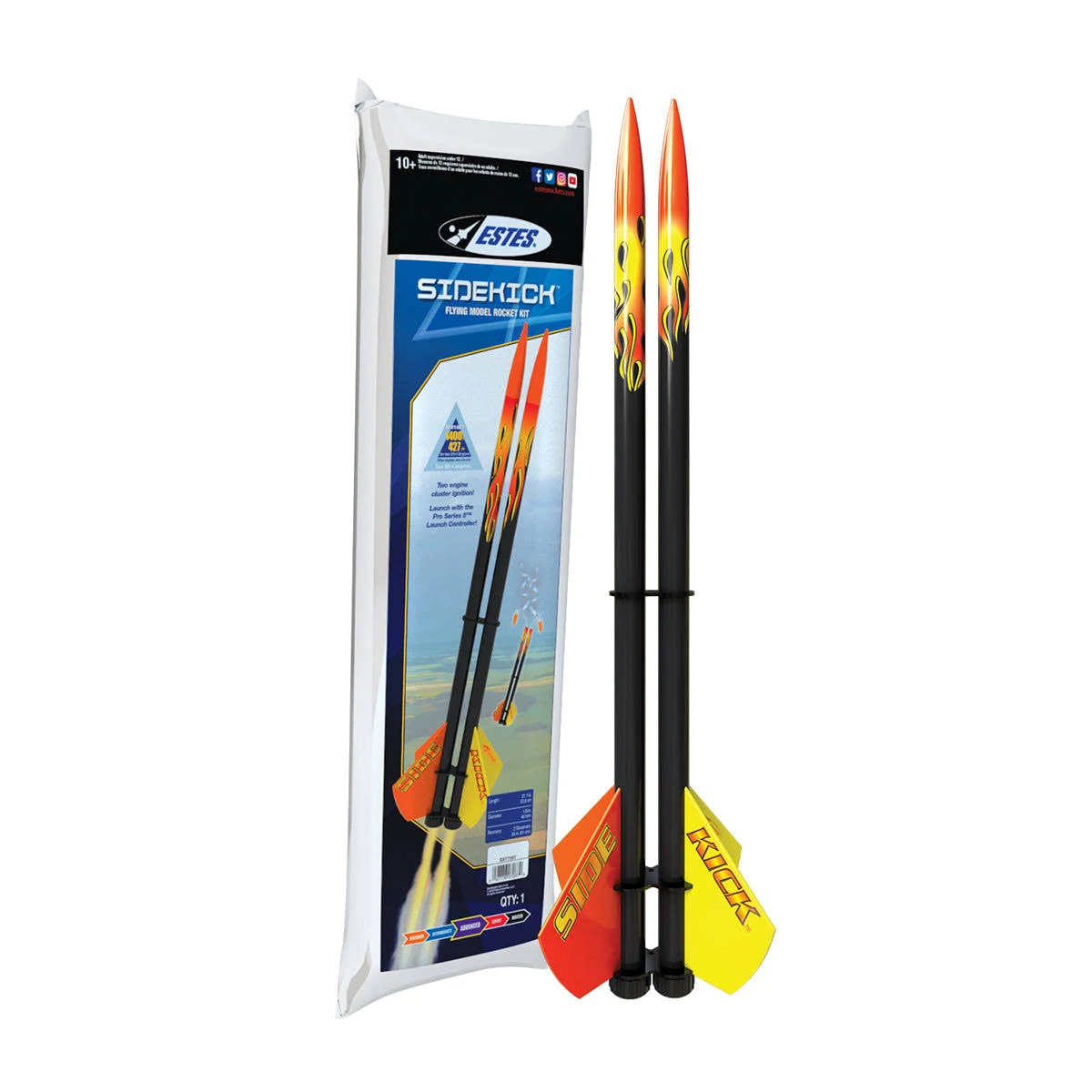 New Estes Rockets Sidekick Flying Model Rocket Kit Skill Level 3 EST7287 7287