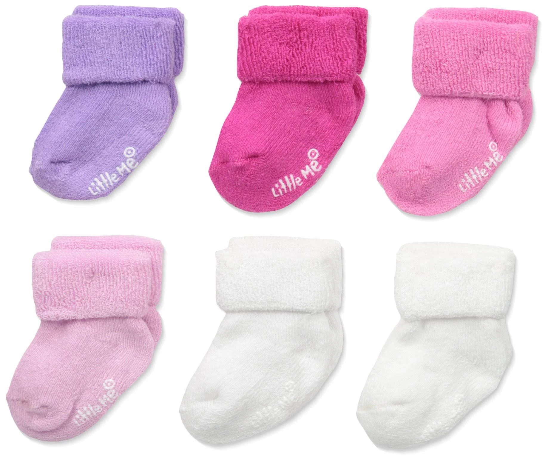 Little Me Baby Girls' 6 Pack Variety Socks