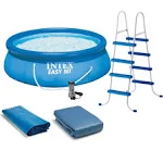 Intex - 15' x 4’ Inflatable Pool, Ladder, Pump and Hydrotools Chlorine Dispenser