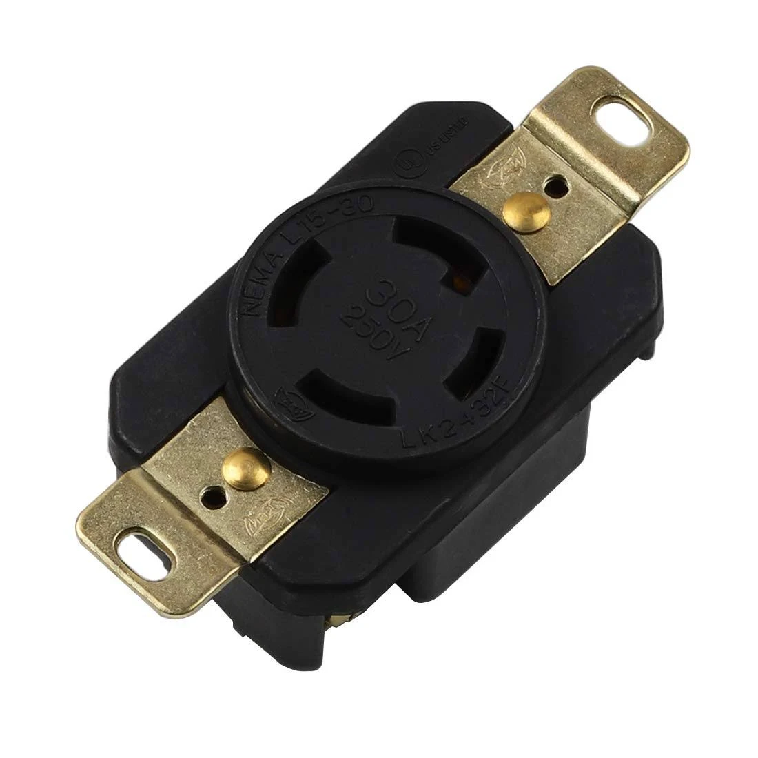 Nema L15-30R 30A 250V 3 Pole 4 Wire Industrial Grade Locking Female Receptacle C