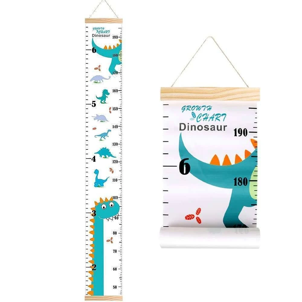 Growth Chart For Kids Boys Girls Baby Canvas Height Chart Removable Wood Hanging