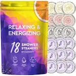 Cleverfy Shower Steamers Aromatherapy - Stocking Stuffers for Women and Teens and Christmas Gifts for Women. 18 Pack of Lavender and Citrus Self Care Shower Bombs with Essential Oils.