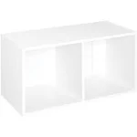 ClosetMaid 24 in. W x 12 in. H White Stackable 2-Cube Organizer