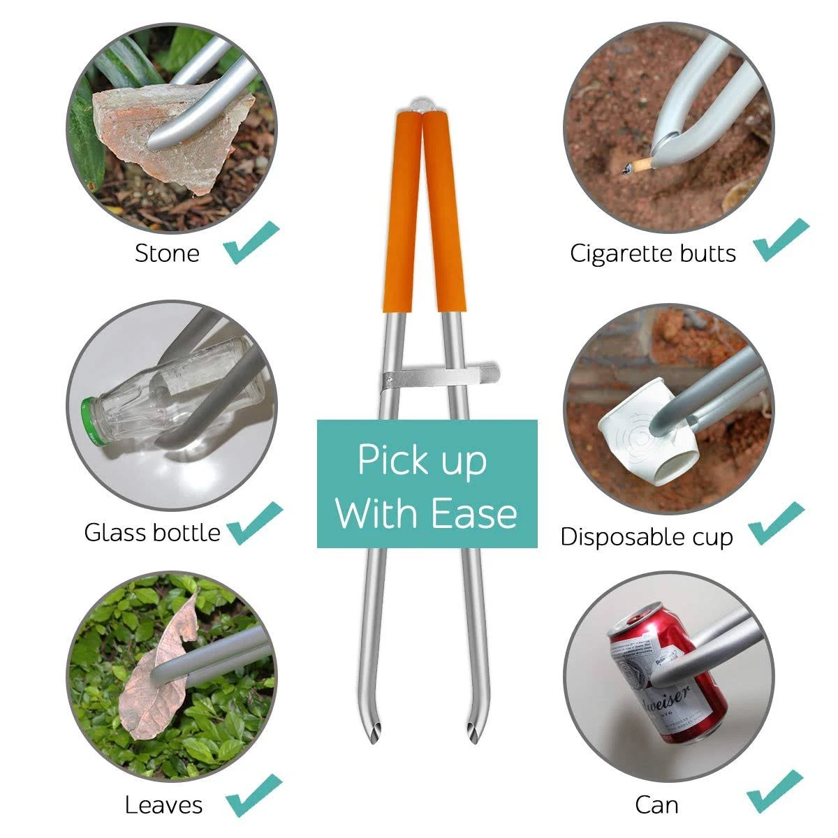 EJG 36&#034; Long Trash &amp; Garbage Picker Grabber Lightweight Aluminium &amp; Rustproof...