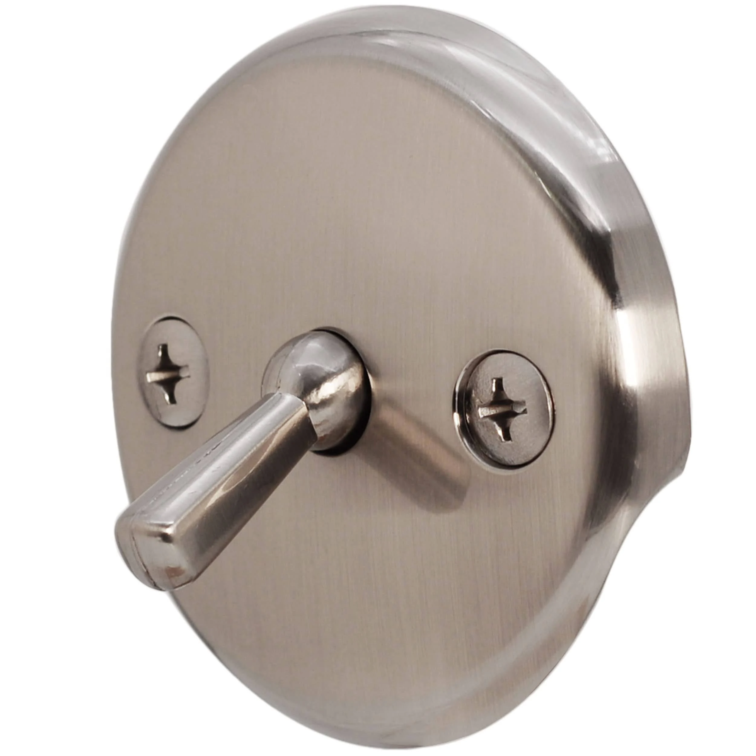 Westbrass 3-1/8" Two-Hole Trip Lever Overflow Face Plate and Screws, Stainless Steel, D330-20