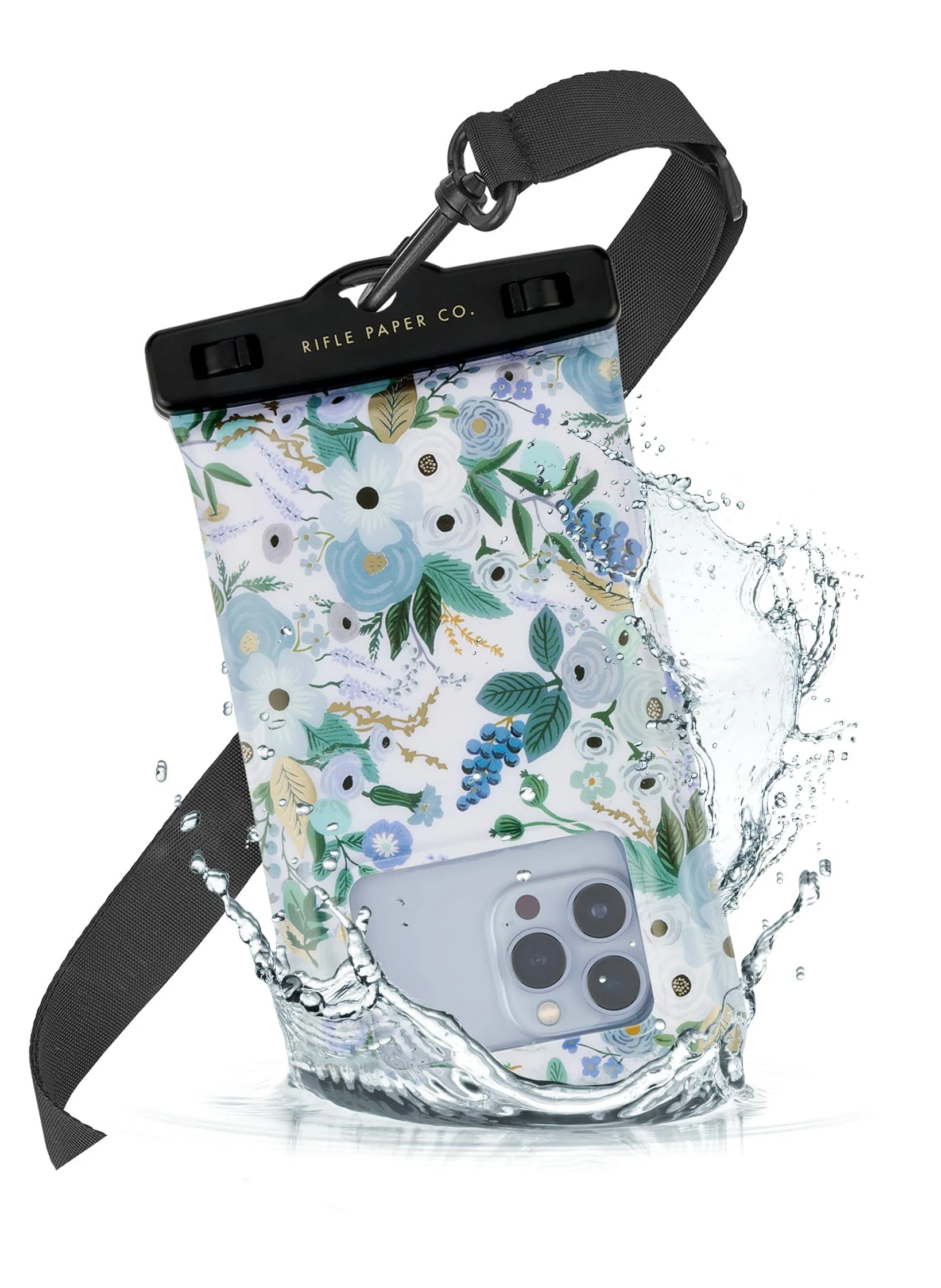 Rifle Paper Co. Waterproof Floating Pouch (Garden Party Blue)