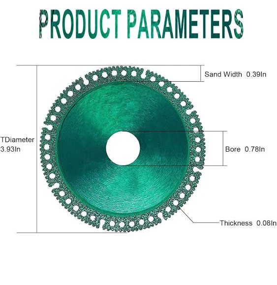 Indestructible Disc for Grinder, Indestructible Disc 2.0 - Cut Everything in Seconds, 4" X 1/25" X 4/5” Diamond Cutting Wheels for Smooth Cutting, Chamfering, Grinding of All Materials (4 pcs)