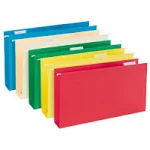 Blue Summit Supplies Legal Size Hanging File Folders, Legal Size, 25 Reinforced Hang Folders, Designed for Home and Office Color Coded File Organization, Assorted Colors, 25 Pack