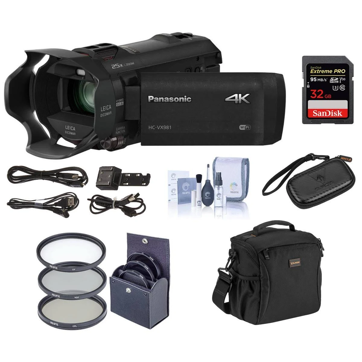 Panasonic HC-VX981K 4K Ultra HD Camcorder with Wi-Fi, Twin Camera, Photo Features - Black