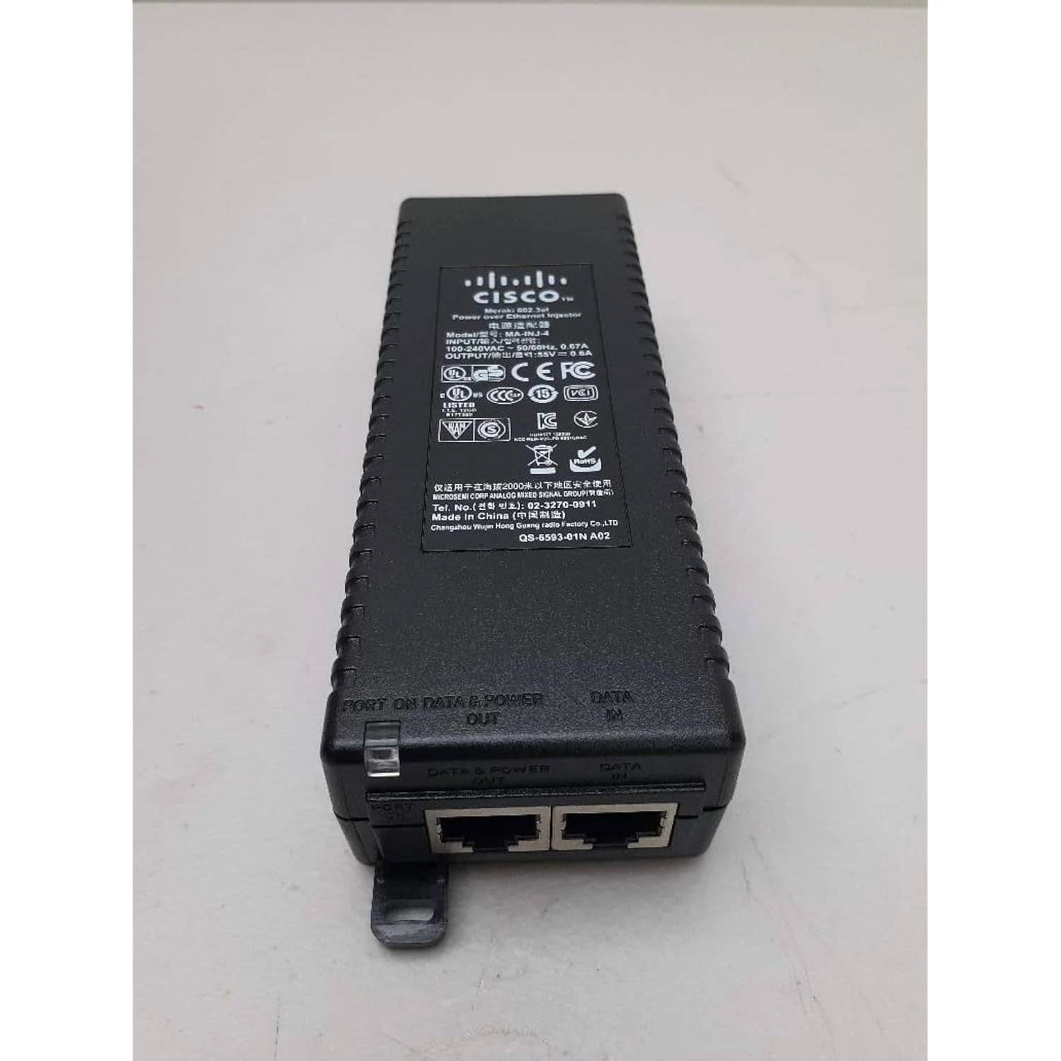 Cisco Meraki MA-INJ-4-US MR 802.3at PoE Injector by Cisco Meraki