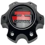 Havok Gloss Black Red Logo Wheel Center Cap CBH06-1P CBH06-1P-1