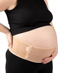 Jill & Joey Maternity Belt - Belly Band Back Brace - Pregnancy Must Haves - Pregnancy Belly Support Band - Back Support - Belly Band for Pregnancy (Beige, Large)