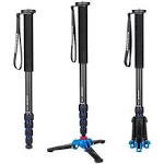 Koolehaoda Professional 65-Inch Camera Aluminium Monopod with Folding Three Feet Support Stand